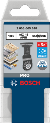 Ponorný řezací kotouč Bosch PRO AIZ 45 APIB, balení 10 kusů.